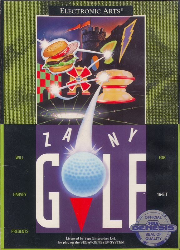 Zany Golf box art for Sega Genesis